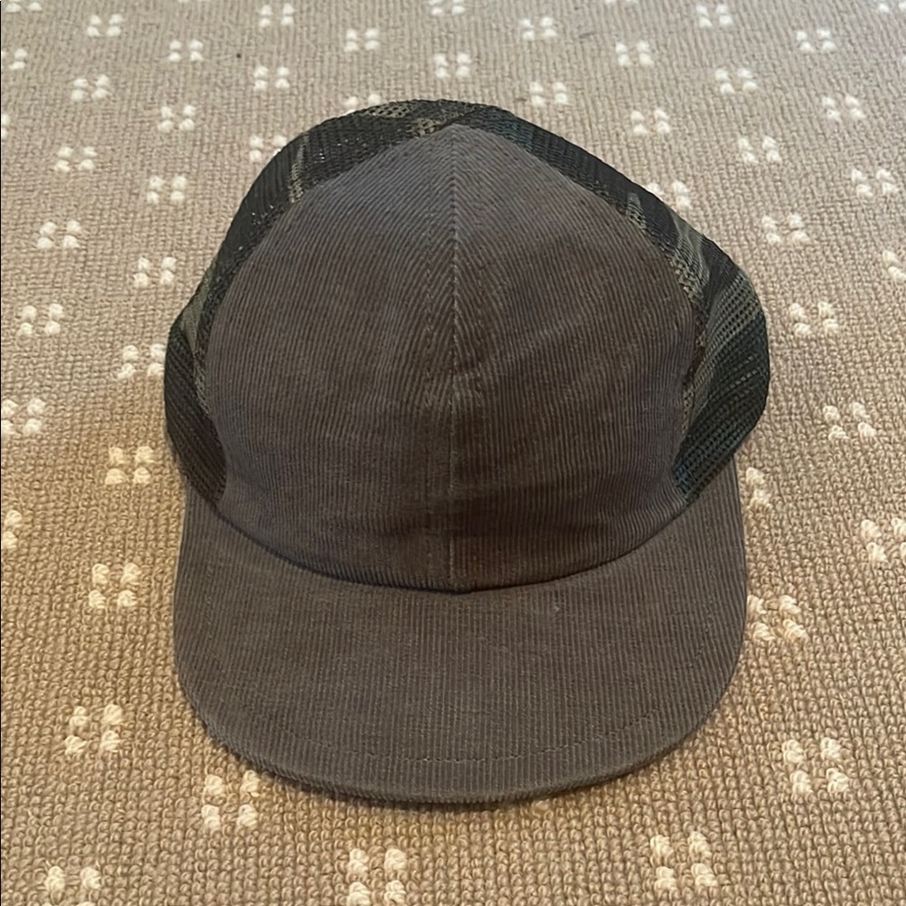 Gray Corduroy Cap